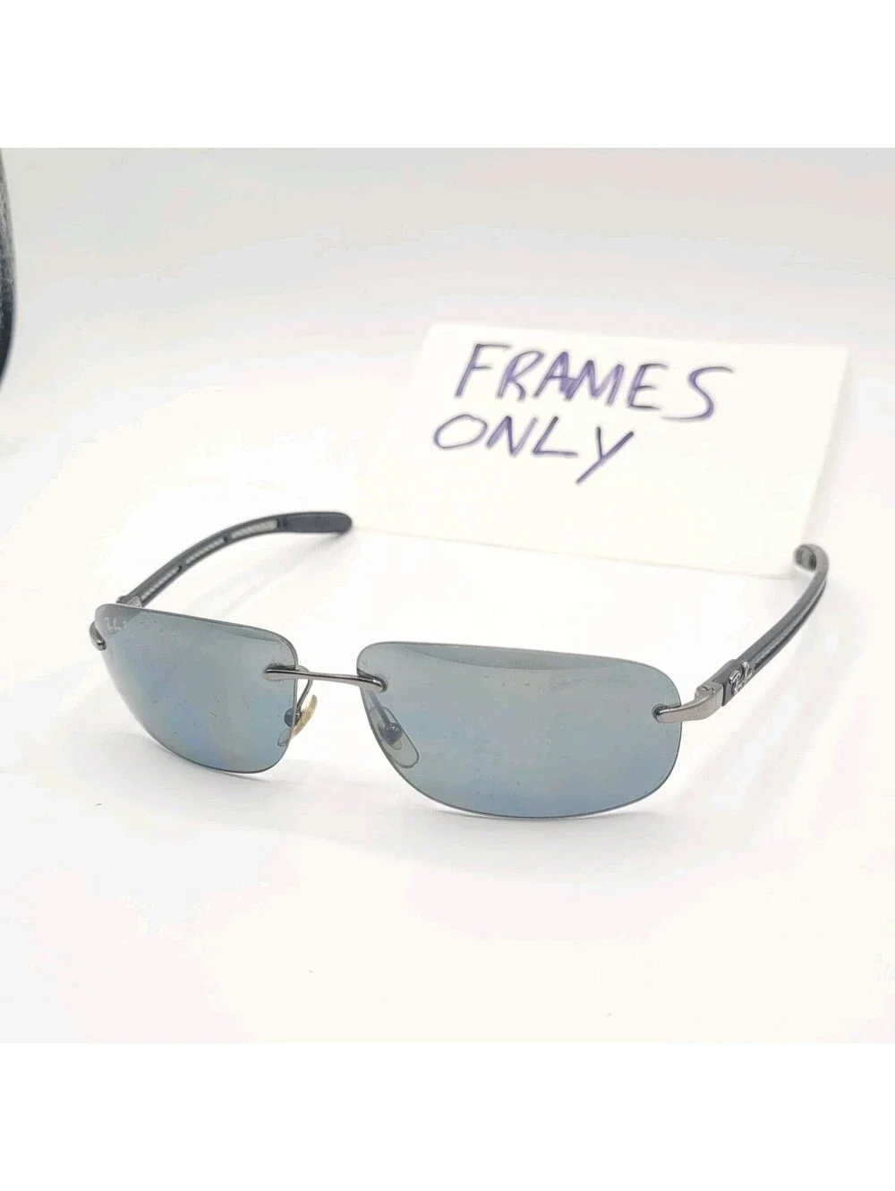 RAY BAN SUNGLASSES Italy RB8303 002/71 61-13 Black Carbon Fiber Frame Only